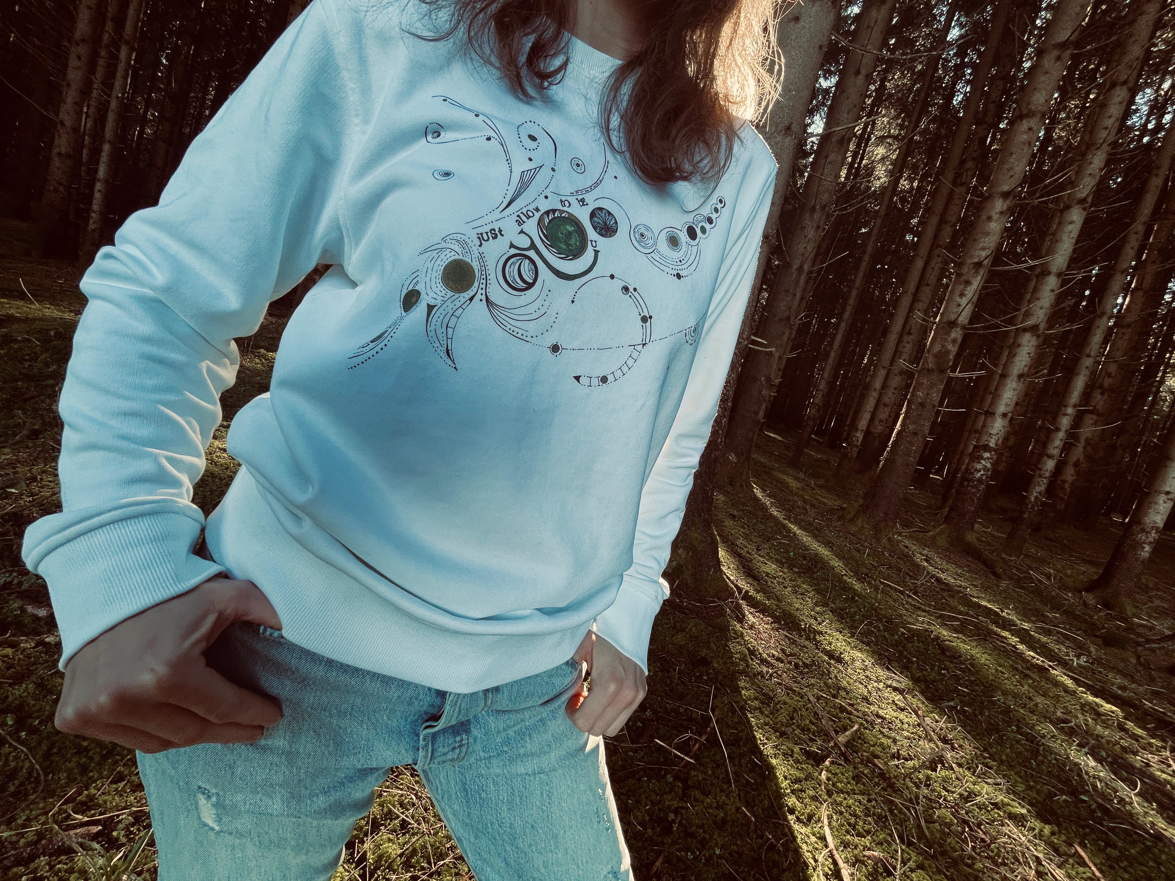 just allow to be you - Bio-Pullover mit Rundhalsausschnitt